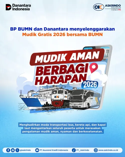 Askrindo Bersama IFG Sediakan Ribuan Tiket Mudik Gratis Lebaran 2026